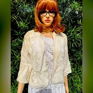 VINTAGE 1950’s IVORY RIBBON JACKET